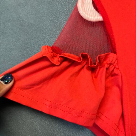 Ko Ko Ailis Change Shirt Y2K Mesh Peek a Boo Sleeves High Heels Studded Pearls - Picture 5 of 10